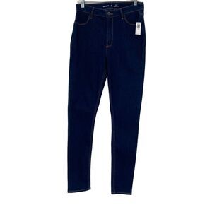 Old Navy High Rise Wow Super Skinny Jeans Dark Wash Size 10 Tall NWT